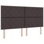 vidaXL Pat cu saltea cu arcuri Gri închis 90x190 cm Maro închis