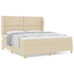 vidaXL Pat cu saltea cu arcuri Gri închis 90x190 cm Crem 180 x 200 cm vidaXL Pat cu saltea cu arcuri Gri închis 90x190 cm Crem 180 x 200 cm