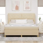 vidaXL Pat cu saltea cu arcuri Gri închis 90x190 cm Crem 180 x 200 cm vidaXL Pat cu saltea cu arcuri Gri închis 90x190 cm Crem 180 x 200 cm