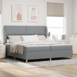 vidaXL Pat cu saltea cu arcuri Gri închis 90x190 cm Gri deschis vidaXL Pat cu saltea cu arcuri Gri închis 90x190 cm Gri deschis