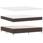 vidaXL Pat cu saltea cu arcuri Gri închis 90x190 cm Maro închis vidaXL Pat cu saltea cu arcuri Gri închis 90x190 cm Maro închis