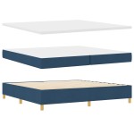 vidaXL Pat cu saltea cu arcuri Gri închis 90x190 cm cu saltea albastru vidaXL Pat cu saltea cu arcuri Gri închis 90x190 cm cu saltea albastru