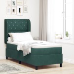 vidaXL Pat cu arcuri cu saltea Verde închis 80 x 200 cm Catifea vidaXL Pat cu arcuri cu saltea Verde închis 80 x 200 cm Catifea