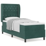 vidaXL Pat cu arcuri cu saltea Verde închis 80 x 200 cm Catifea vidaXL Pat cu arcuri cu saltea Verde închis 80 x 200 cm Catifea