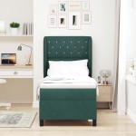 vidaXL Pat cu arcuri cu saltea Verde închis 80 x 200 cm Catifea vidaXL Pat cu arcuri cu saltea Verde închis 80 x 200 cm Catifea