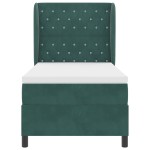 vidaXL Pat cu arcuri cu saltea Verde închis 90 x 190 cm Catifea vidaXL Pat cu arcuri cu saltea Verde închis 90 x 190 cm Catifea