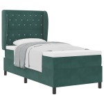 vidaXL Pat cu arcuri cu saltea Verde închis 90 x 200 cm Catifea vidaXL Pat cu arcuri cu saltea Verde închis 90 x 200 cm Catifea