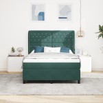 vidaXL Pat cu arcuri cu saltea Verde închis 140 x 190 cm Catifea vidaXL Pat cu arcuri cu saltea Verde închis 140 x 190 cm Catifea