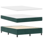 vidaXL Pat cu arcuri cu saltea Verde închis 140 x 190 cm Catifea vidaXL Pat cu arcuri cu saltea Verde închis 140 x 190 cm Catifea