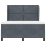 vidaXL Pat cu arcuri cu saltea Gri închis 160 x 200 cm Catifea vidaXL Pat cu arcuri cu saltea Gri închis 160 x 200 cm Catifea