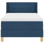 vidaXL Pat cu Saltea cu Arcuri albastru 100 x 200 cm țesătură vidaXL Pat cu Saltea cu Arcuri albastru 100 x 200 cm țesătură
