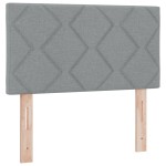 vidaXL Pat cu Saltea cu Arcuri Gri deschis 80 x 200 cm țesătură vidaXL Pat cu Saltea cu Arcuri Gri deschis 80 x 200 cm țesătură
