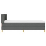vidaXL Pat cu Saltea cu Arcuri Gri închis 80 x 200 cm țesătură vidaXL Pat cu Saltea cu Arcuri Gri închis 80 x 200 cm țesătură