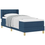 vidaXL Pat cu Saltea cu Arcuri cu saltea albastru 80 x 200 cm țesătură vidaXL Pat cu Saltea cu Arcuri cu saltea albastru 80 x 200 cm țesătură