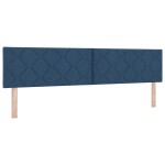 vidaXL Pat cu Saltea cu Arcuri albastru 200 x 200 cm țesătură