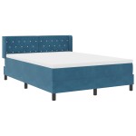 vidaXL Pat cu Saltea cu Arcuri Negru 100x200 cm Catifea cu saltea