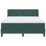 vidaXL Pat cu Saltea cu Arcuri Negru 100x200 cm Catifea Verde închis vidaXL Pat cu Saltea cu Arcuri Negru 100x200 cm Catifea Verde închis