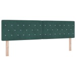 vidaXL Pat cu Saltea cu Arcuri Negru 100x200 cm Catifea Verde închis