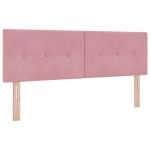Pat cu saltea Box Spring vidaXL Roz 140x190 cm Catifea Pat cu saltea Box Spring vidaXL Roz 140x190 cm Catifea