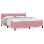 vidaXL Pat cu Saltea cu Arcuri Negru 100x200 cm Catifea cu saltea Roz vidaXL Pat cu Saltea cu Arcuri Negru 100x200 cm Catifea cu saltea Roz