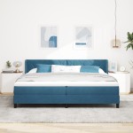 vidaXL Pat cu Saltea cu Arcuri Negru 100x200 cm Catifea cu saltea vidaXL Pat cu Saltea cu Arcuri Negru 100x200 cm Catifea cu saltea