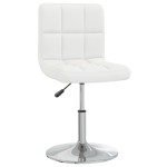 vidaXL Scaun de bar, alb, piele ecologică vidaXL Scaun de bar, alb, piele ecologică