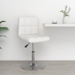 vidaXL Scaun de bar, alb, piele ecologică vidaXL Scaun de bar, alb, piele ecologică