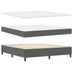 vidaXL Pat cu arcuri cu saltea Gri închis 180 x 200 cm țesătură vidaXL Pat cu arcuri cu saltea Gri închis 180 x 200 cm țesătură