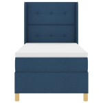 vidaXL Pat cu saltea cu arcuri cu saltea albastru 90 x 190 cm țesătură vidaXL Pat cu saltea cu arcuri cu saltea albastru 90 x 190 cm țesătură