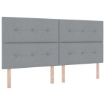 vidaXL Pat cu saltea cu arcuri Gri deschis 200 x 200 cm țesătură vidaXL Pat cu saltea cu arcuri Gri deschis 200 x 200 cm țesătură