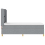 vidaXL Pat cu saltea cu arcuri Gri deschis 80 x 200 cm țesătură vidaXL Pat cu saltea cu arcuri Gri deschis 80 x 200 cm țesătură