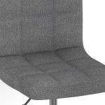 vidaXL Scaun de bar pivotant, gri deschis, material textil vidaXL Scaun de bar pivotant, gri deschis, material textil