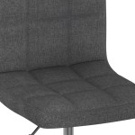 vidaXL Scaun de bar pivotant, gri închis, material textil vidaXL Scaun de bar pivotant, gri închis, material textil