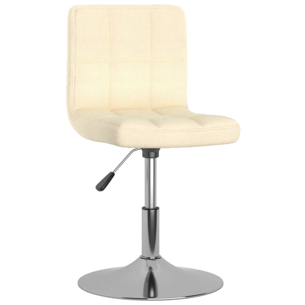 vidaXL Scaun de bar pivotant, crem, material textil