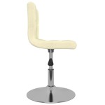 vidaXL Scaun de bar pivotant, crem, material textil vidaXL Scaun de bar pivotant, crem, material textil