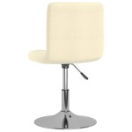 vidaXL Scaun de bar pivotant, crem, material textil vidaXL Scaun de bar pivotant, crem, material textil