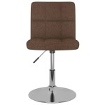 vidaXL Scaun de bar pivotant, maro, material textil vidaXL Scaun de bar pivotant, maro, material textil