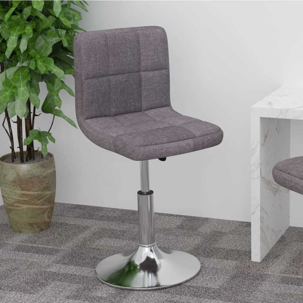 vidaXL Scaun de bar pivotant, gri taupe, material textil