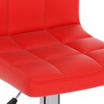 vidaXL Scaun de bar, roșu, piele ecologică vidaXL Scaun de bar, roșu, piele ecologică