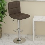 vidaXL Scaun de bar, maro, piele ecologică vidaXL Scaun de bar, maro, piele ecologică