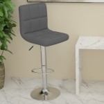 vidaXL Scaun de bar, gri, piele ecologică vidaXL Scaun de bar, gri, piele ecologică