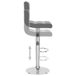 vidaXL Scaun de bar, gri, piele ecologică vidaXL Scaun de bar, gri, piele ecologică