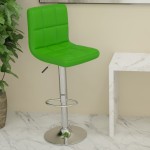vidaXL Scaun de bar, verde, piele ecologică vidaXL Scaun de bar, verde, piele ecologică