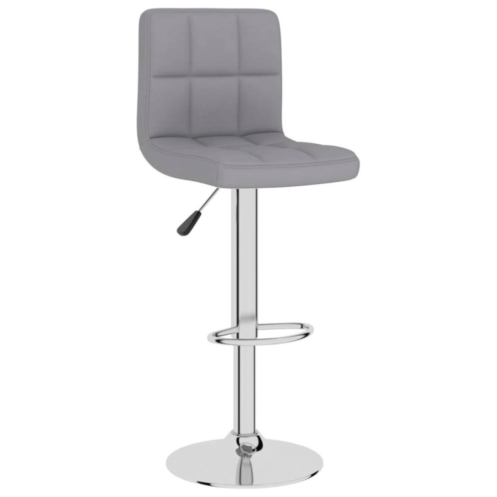 vidaXL Scaun de bar, gri deschis, material textil