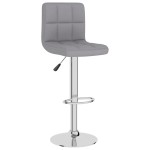 vidaXL Scaun de bar, gri deschis, material textil vidaXL Scaun de bar, gri deschis, material textil