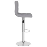 vidaXL Scaun de bar, gri deschis, material textil vidaXL Scaun de bar, gri deschis, material textil