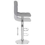 vidaXL Scaun de bar, gri deschis, material textil vidaXL Scaun de bar, gri deschis, material textil