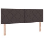 vidaXL Pat cu arcuri cu saltea Maro închis 160 x 200 cm țesătură vidaXL Pat cu arcuri cu saltea Maro închis 160 x 200 cm țesătură