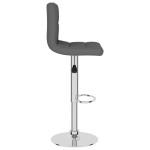vidaXL Scaun de bar, gri închis, material textil vidaXL Scaun de bar, gri închis, material textil