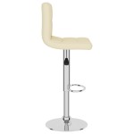 vidaXL Scaun de bar, crem, material textil vidaXL Scaun de bar, crem, material textil